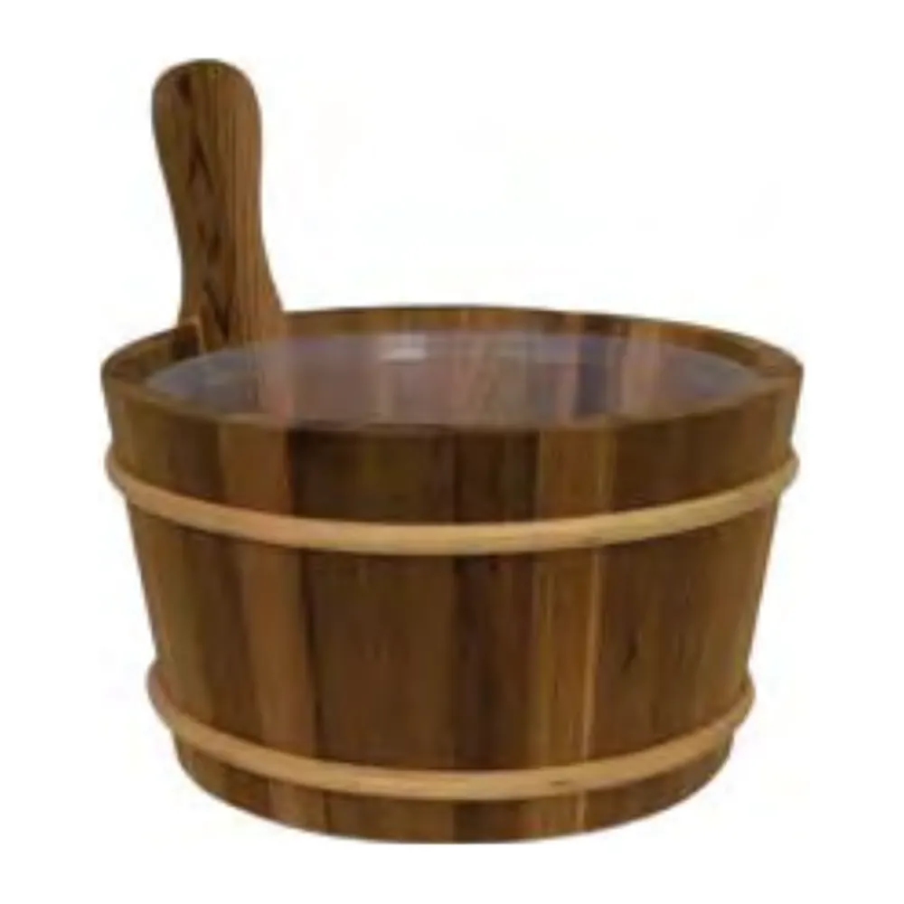Pail. Cedar. 4L with plastic insert.