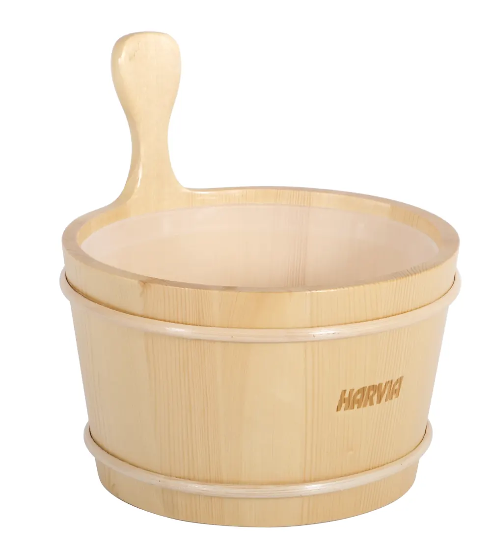 Bucket 4 l wooden with inner container