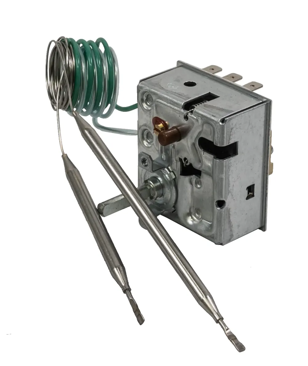 Thermostat overheating limiter switch